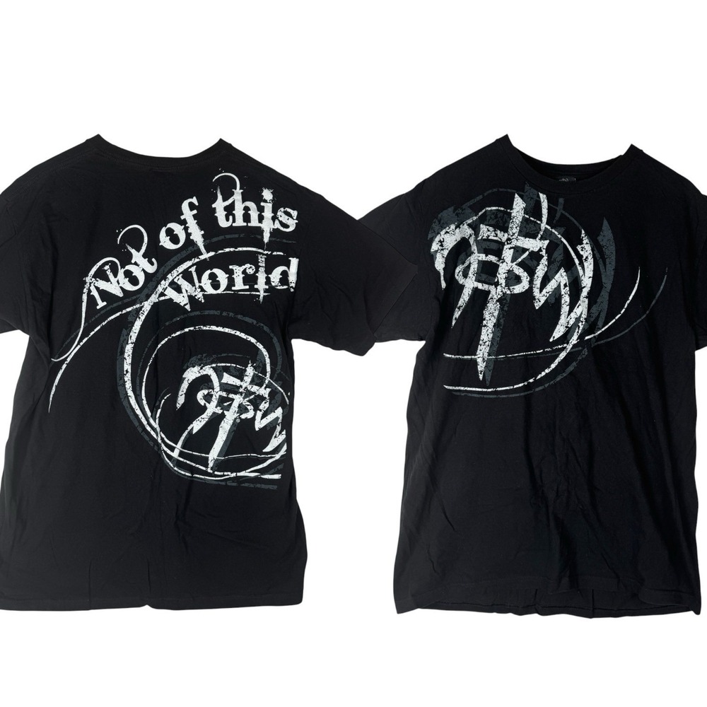 Not Of This World NOTW T Shirt Mens Size Large Christian Jesus Grunge Streetwear